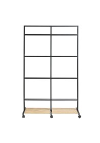 6200-0722-9011 Extend Free Standing, Oak Veneer Bottom Plate w. Wheels, Double, Front_1